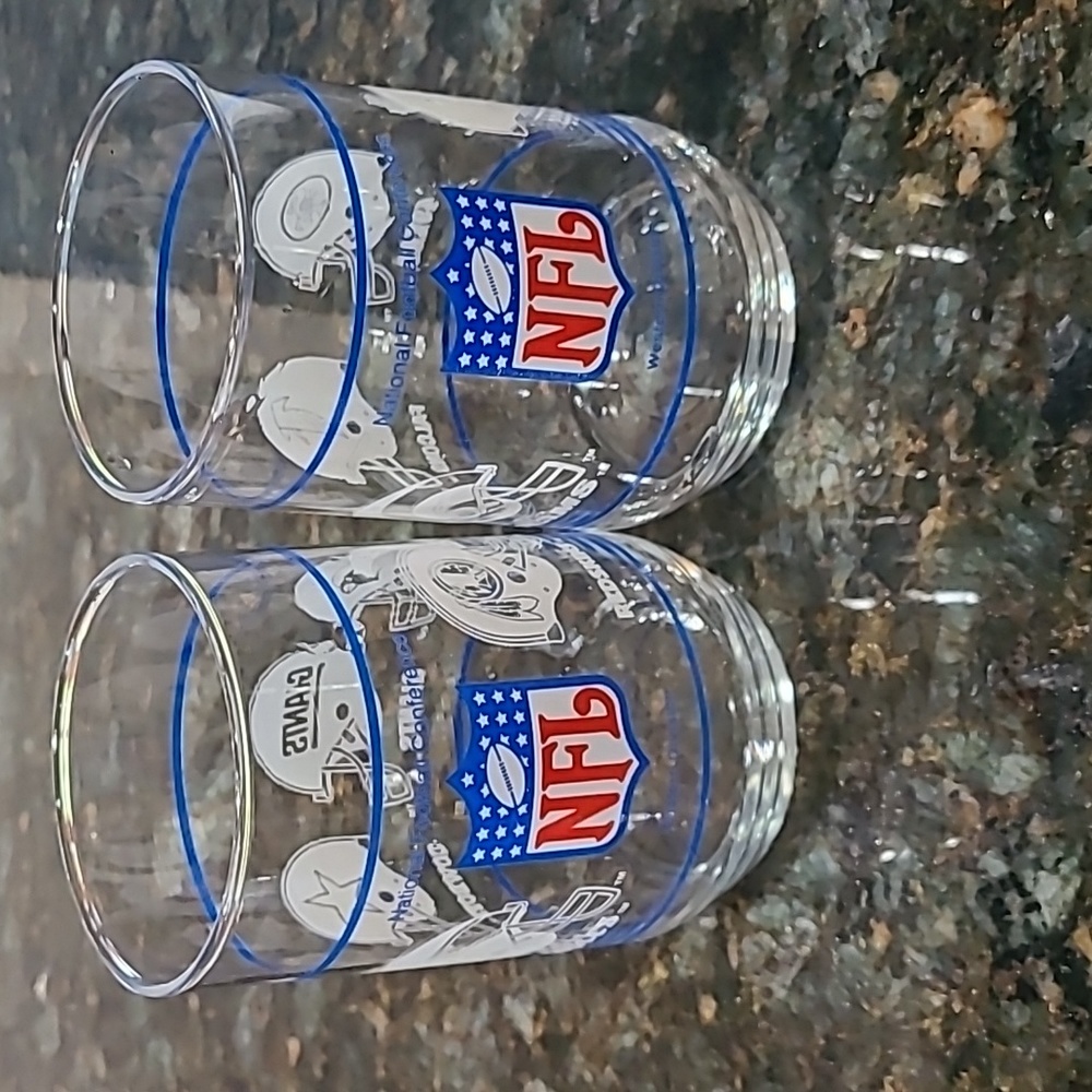NFL Eastern (left) and Western (right) Conference Glasses
